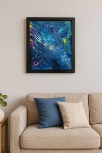 Image 1 of Clear Quartz Crystal Infused Abstract Painting 