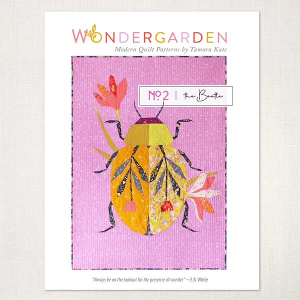 Image of The Beetle  FPP Pattern by Wondergarden & Tamara Kate
