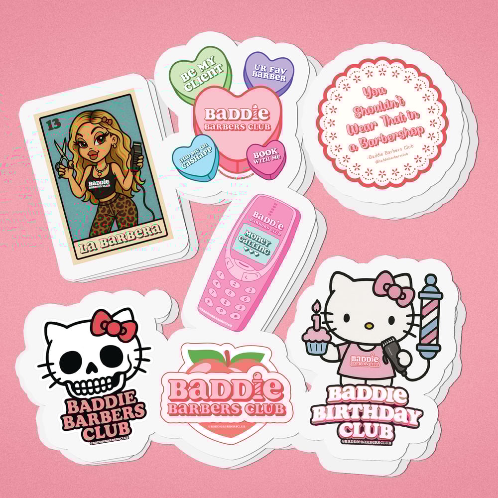 Image of Baddie Barbers Club Sticker Pack