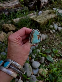 Image 1 of Royston Ribbon Turquoise Statement Ring Sterling Silver 