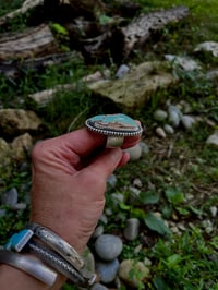 Image 4 of Royston Ribbon Turquoise Statement Ring Sterling Silver 