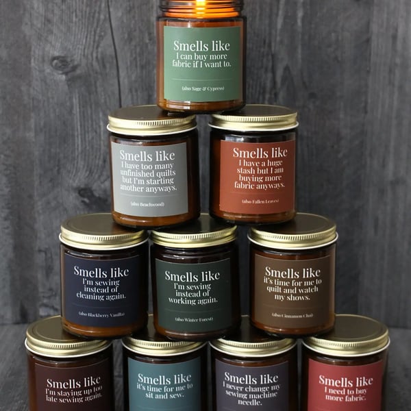 Image of Quilters Hand-Poured 4oz Candles - See all Scents