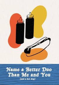 Hot Dog Duo Greeting Card