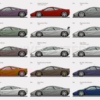 Image 5 of McLaren F1 Roadcar Poster - Every McLaren F1 Chassis!