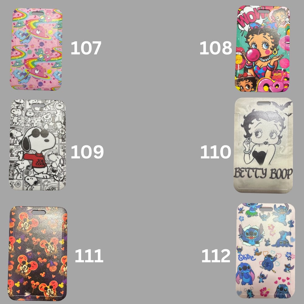 Image of Character Designed ID/Badge holders