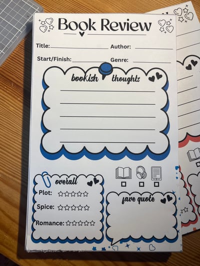 Image of Book Review Notepad