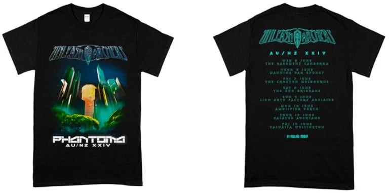 Image of UNLEASH THE ARCHERS - Phantoma - AUSSIE/NZ LADIES TOUR SHIRT