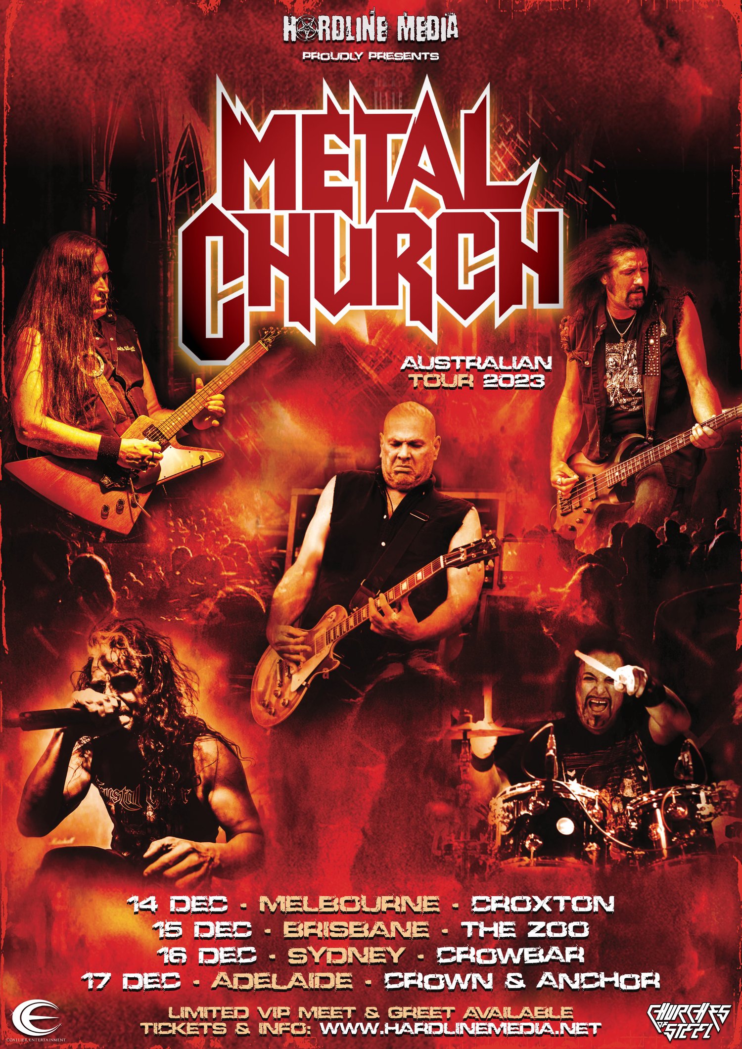 Image of METAL CHURCH - Australian Tour Poster A3 - 2023