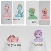 Image 3 of Dinosaur Cake Topper - Lightweight Clay