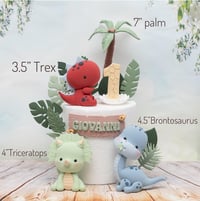 Image 1 of Dinosaur Cake Topper - Lightweight Foam Clay
