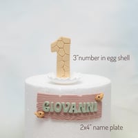 Image 4 of Dinosaur Cake Topper - Lightweight Foam Clay