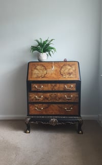 Image 2 of Writing Bureau with Ball and Claw Feet.