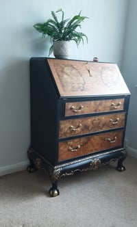 Image 4 of Writing Bureau with Ball and Claw Feet.