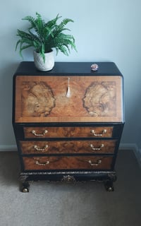 Image 5 of Writing Bureau with Ball and Claw Feet.