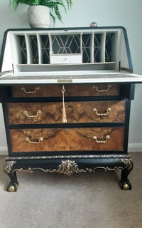 Image 3 of Writing Bureau with Ball and Claw Feet.