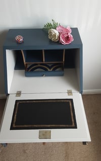 Image 5 of Writing Bureau finished in Haigue Blue.