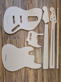 5 String Jazz bass Routing Template Set 9mm MR MDF Right or Left handed
