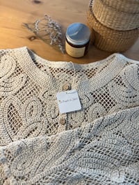 Image 4 of Crochet Cardigan Creme 