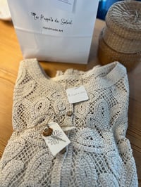 Image 5 of Crochet Cardigan Creme 