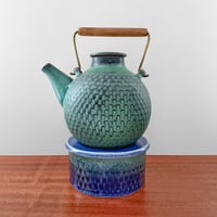Image 1 of Stig Lindberg Gustavsberg Stoneware Teapot with Stand