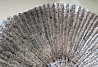 Image 4 of Wavy Paper Mache Bowl in a Greenish Pearl Shade | Decorative Recycled Papier Plate.