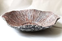 Image 2 of Rustic Wavy Paper Mâché Bowl – Lightweight Recycled Decorative Plate 