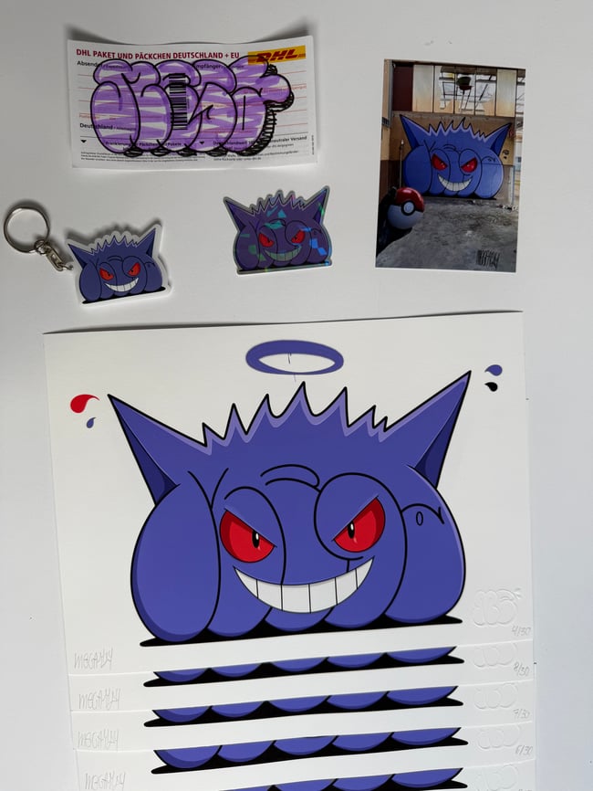 GENGAR Fine Art Print Set limited to 30 pieces 