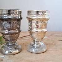 Image 5 of Stunning Antique Mercury Glass Goblets