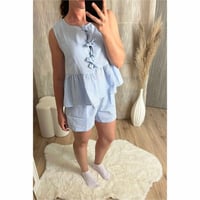 Ensemble motif vicky bleu