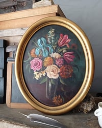 Image 2 of Ancienne peinture à l'huile sur bois 