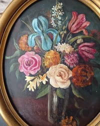 Image 3 of Ancienne peinture à l'huile sur bois 