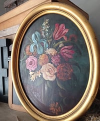 Image 4 of Ancienne peinture à l'huile sur bois 