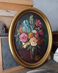 Image 5 of Ancienne peinture à l'huile sur bois 