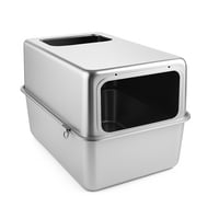 Image 1 of Stainless Steel Cat Litter Basin with Lid – Home Edition