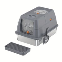 Image 1 of Stainless Steel Cat Litter Basin with Lid – Extra Large Capacity