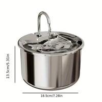 Image 4 of Smart Stainless Steel Cat Water Fountain – 2L, Ultra Silent + 3 Filters