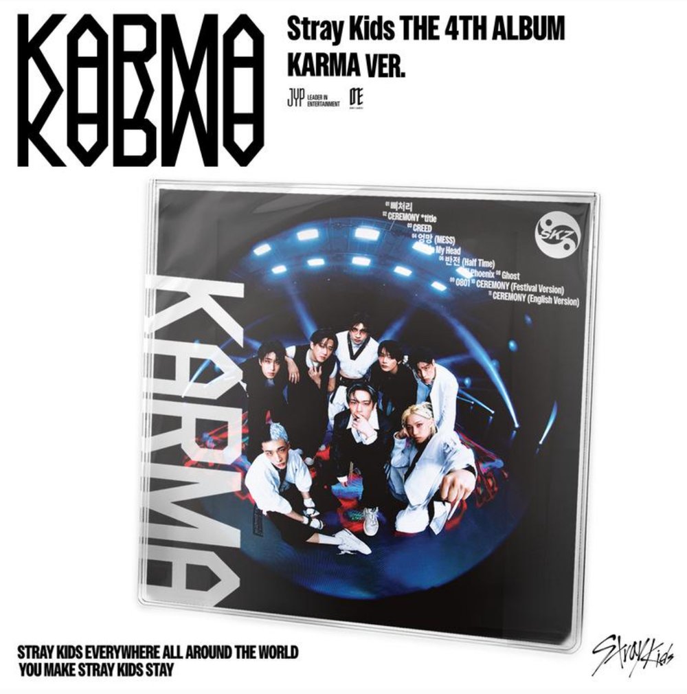 Image of [PRE-ORDER] Stray Kids ‘KARMA’ (KARMA Ver. - Limited) + JYP FANS Shop POBs