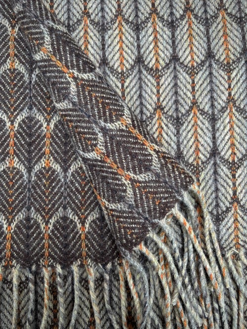 Image of Rust & Peat 'Feathers' design scarf