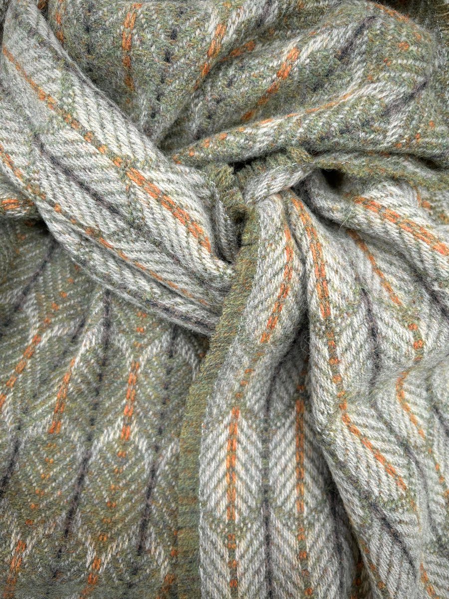 Image of Rust & Moss 'Feathers' design scarf