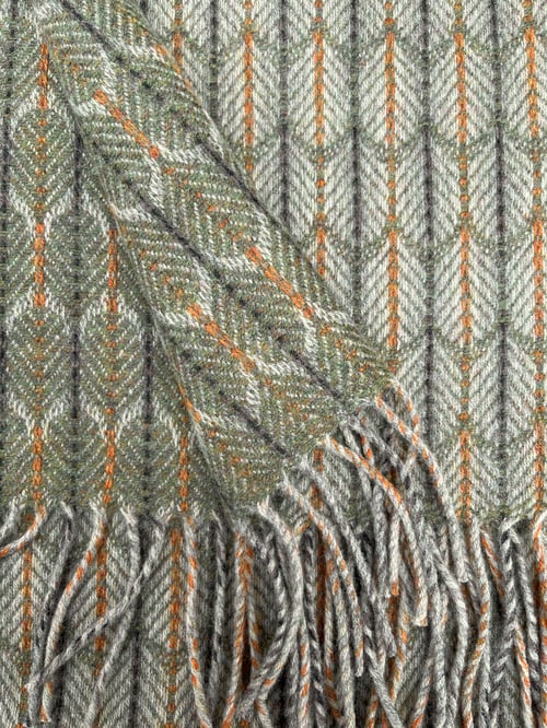 Image of Rust & Moss 'Feathers' design scarf