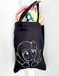 Image 2 of Hand-Printed Yellowquiet Tote Bag - Compact Black