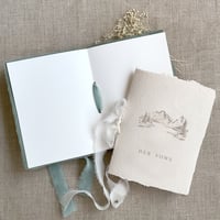 Image 2 of Mountain forest handmade covered wedding vow book
