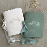 Image 3 of Mountain forest handmade covered wedding vow book