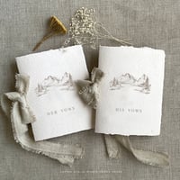 Image 4 of Mountain forest handmade covered wedding vow book