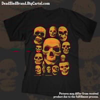 Image 1 of Little Plastic Skulls unisex tee (Gourd Orange)
