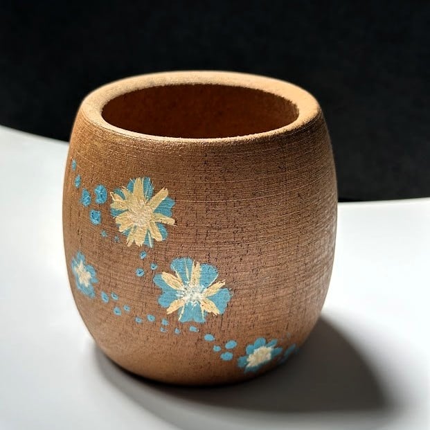 Image of Mate argentino pintado (florcitas)