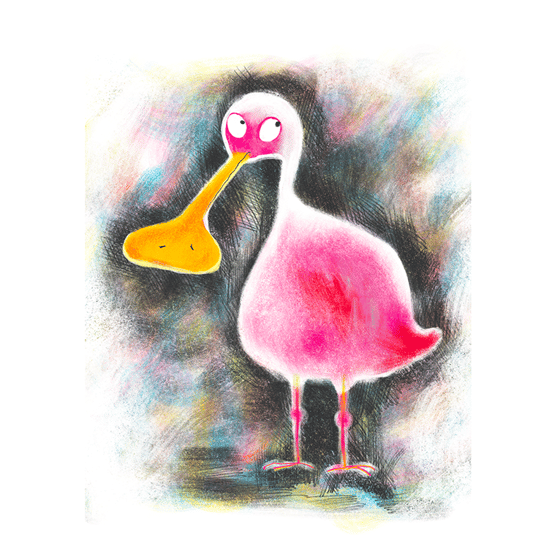 Image of Art Print - Roseate Spoonbill