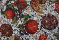 Image 3 of Large Paper Mache Wall Plate with Pomegranates and Seashells decoupage – Handmade Wall Decor