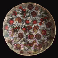 Image 8 of Large Paper Mache Wall Plate with Pomegranates and Seashells decoupage – Handmade Wall Decor