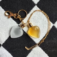 Image 2 of Love Heart Perfume Bottle Necklace